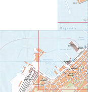 karta trsta Porto Doganale, strada indice Trieste City Map Italy