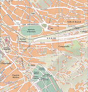 city map trieste Ippodromo di Montebello, strada indice  Chiarbola, Ospizio Marino, S. Anna, Valle di Rozzol, Callia, Campanelle Trieste City Map Italy